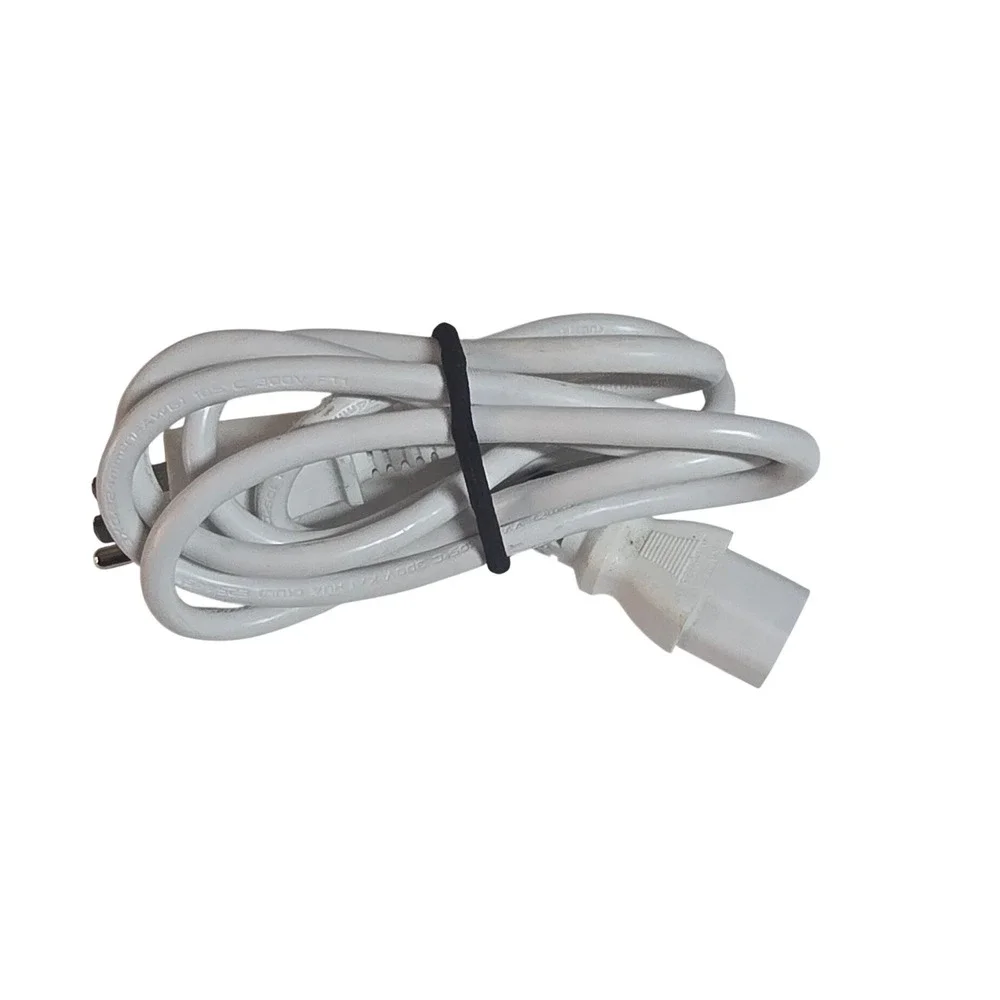 Kai Hua White 3-Prong AC Power Cord Cable E254267 18AWG 300V UL Listed C13 Plug